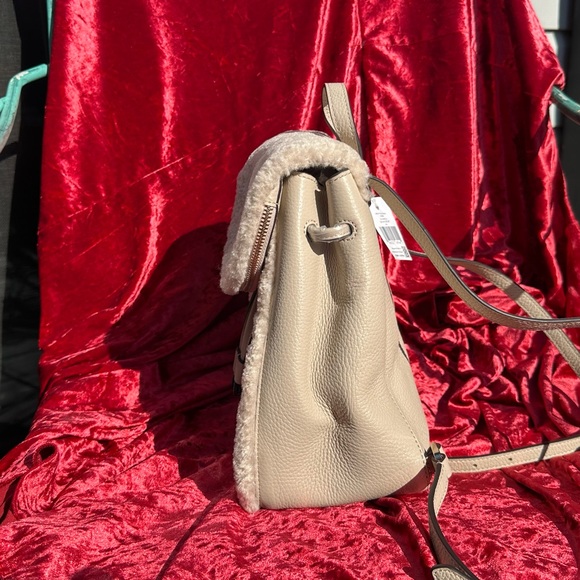 Kate Spade backpack - little - leather - fuzzy - light tan & cream - Picture 9 of 11